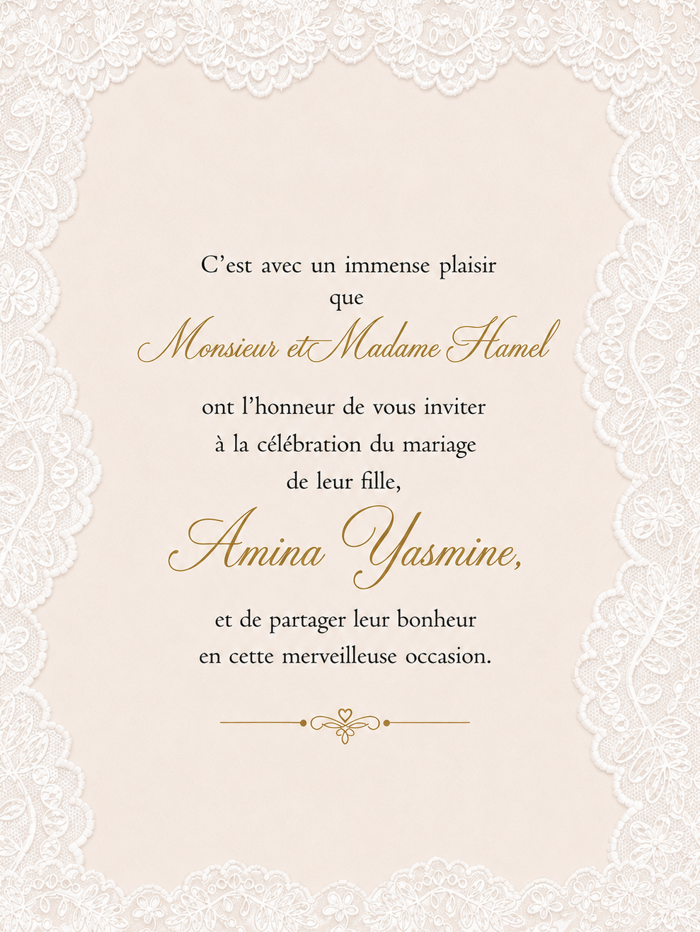Carte d'invitation