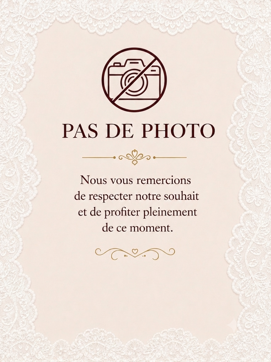 Pas de photo - Merci de respecter ce souhait